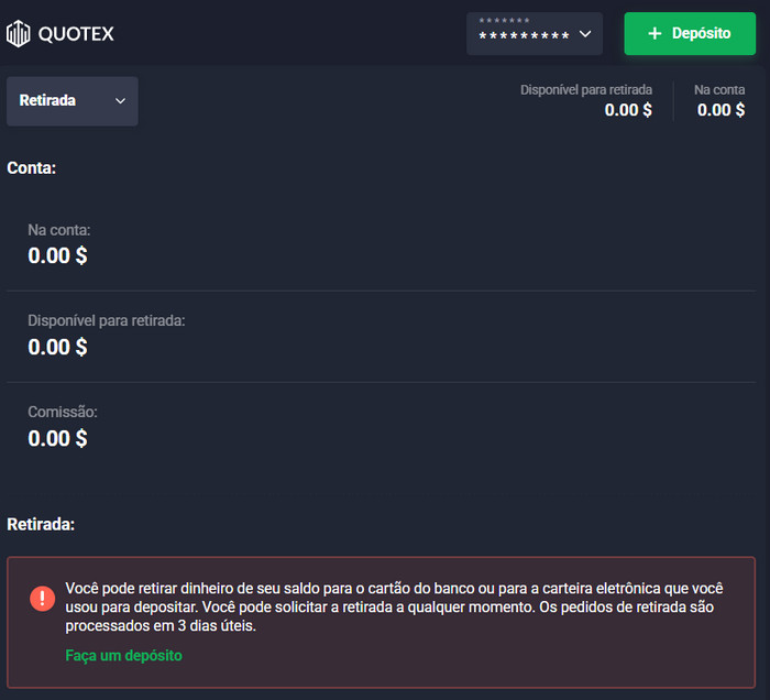 quotex paga em quanto tempo